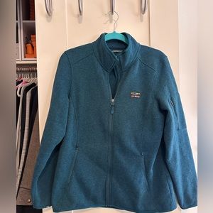 L.L. Bean Classic Sweater Fleece in Turquoise Size Large